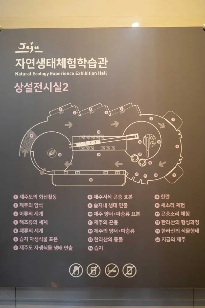 한라수목원 자연생태체험학습관 지도 전시실 2